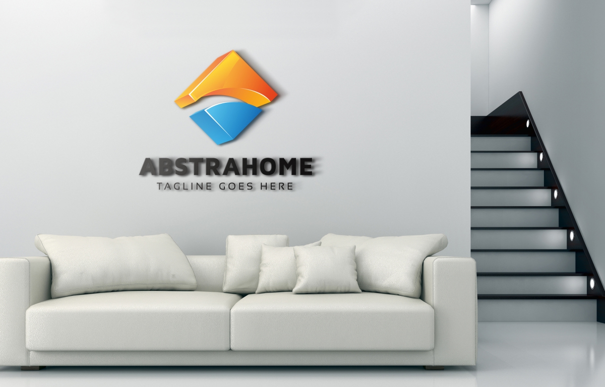 Download Шаблон логотипа "Abstract Home Logo Template" / Abstract Home Logo Template - Шаблон логотипа на тему графика abstract logo brand branding company construction corporate cosntruction home house identity logotype real estate