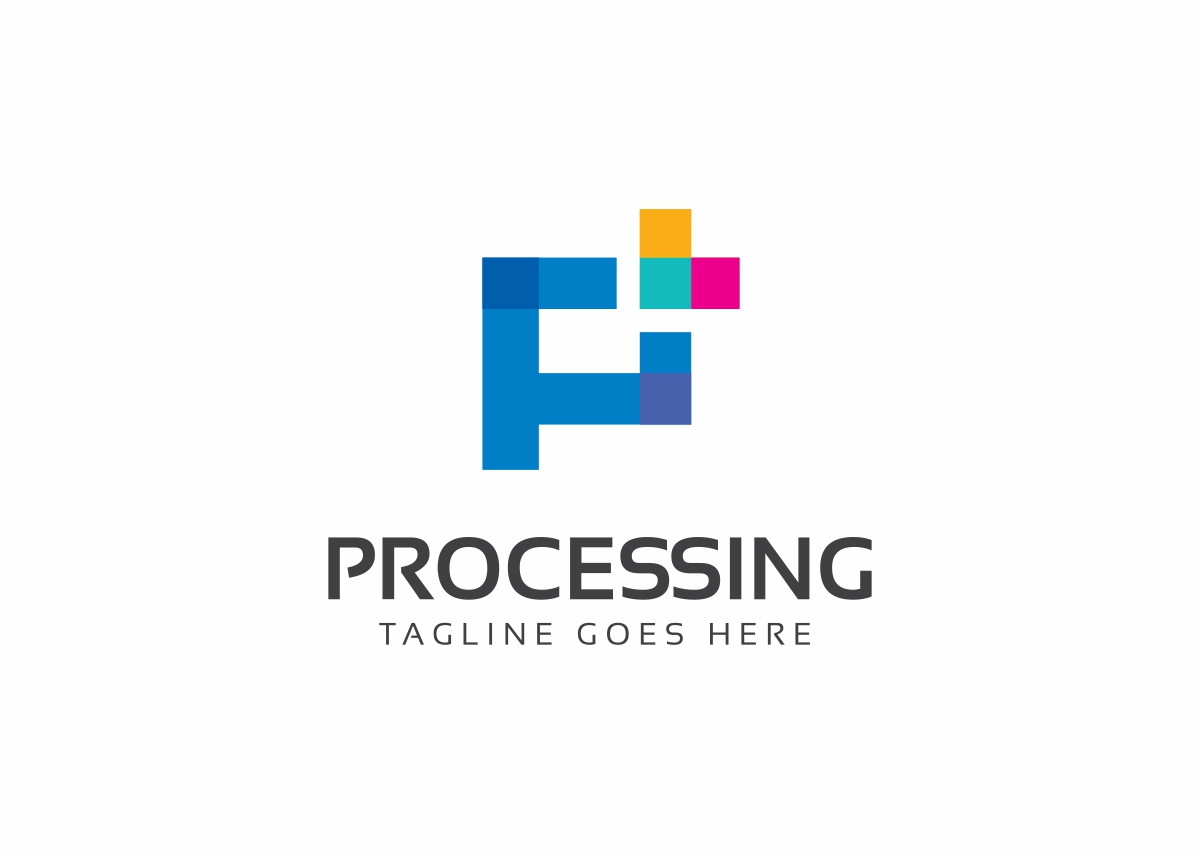 Download Шаблон логотипа "Processing P Letter Logo Template" / Processing P Letter Logo Template - Шаблон логотипа на тему графика addition agency brand business consultant consulting corporate entertainment identity investment letter p marketing media p logo plus symbol pole positive
