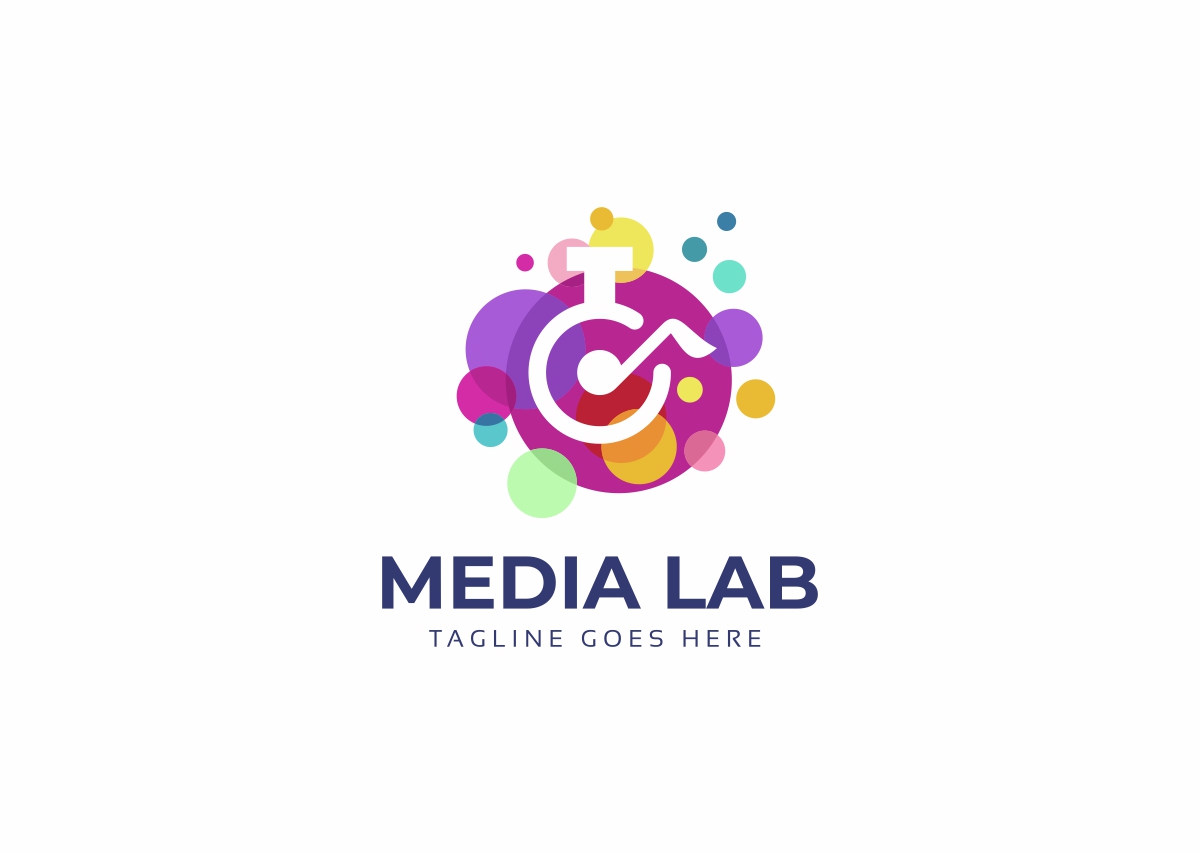 Download Media Lab Logo Template - Шаблон логотипа на тему графика