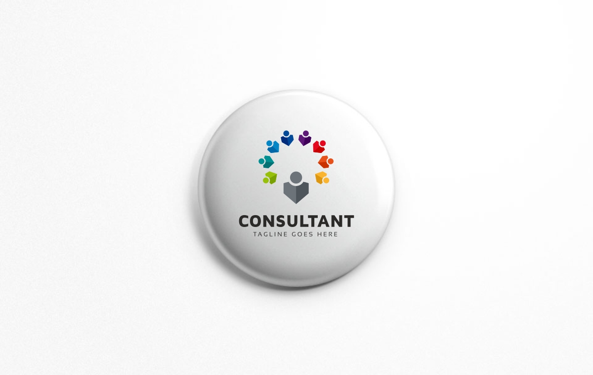Download Шаблон логотипа "Consultant Human Logo Template" / Consultant Human Logo Template - Шаблон логотипа на тему графика advisor brand broker business chat company consulting expert finance financial help helpdesk human logo logotype man management marketing people programmer