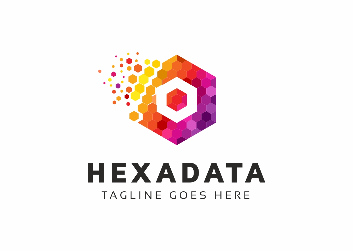 Download Шаблон логотипа "Hexadata Logo Template" / Hexadata Logo Template - Шаблон логотипа на тему графика abstract aplication aplications app architecture brand branding business construction corporate engineering factory green hardware hexagon identity industry logo logotype pixel