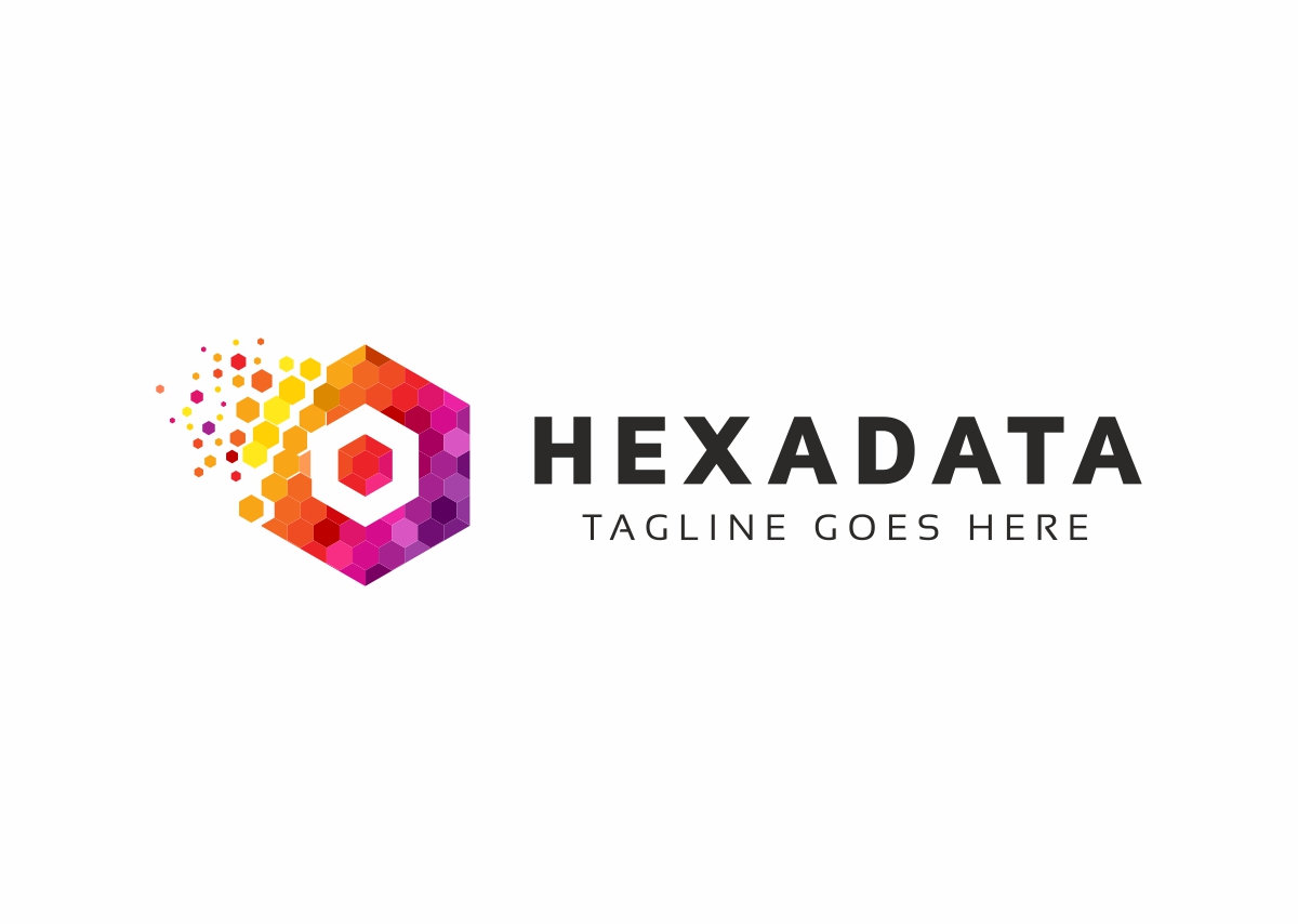 Download Шаблон логотипа "Hexadata Logo Template" / Hexadata Logo Template - Шаблон логотипа на тему графика abstract aplication aplications app architecture brand branding business construction corporate engineering factory green hardware hexagon identity industry logo logotype pixel