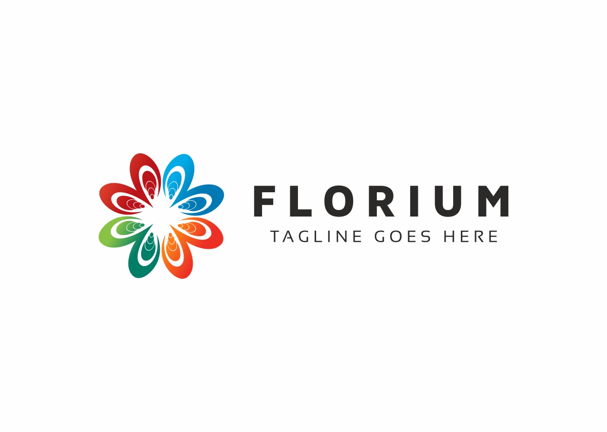 Download Шаблон логотипа "Florium Logo Template" / Florium Logo Template - Шаблон логотипа на тему графика apartment apparel application beauty brand care clothing develop florist flow flower garden hotel house icon leaf life logo market modern