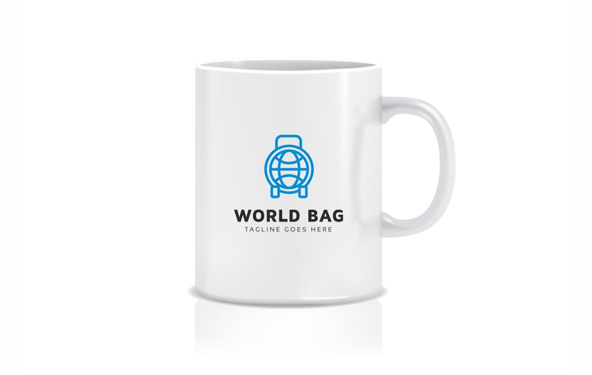 Download Шаблон логотипа "World Bag Logo Template" / World Bag Logo Template - Шаблон логотипа на тему графика aeroplane agency agent backpacker baggage bags booking business company consultant excursion flight fly hotel luggage plane planner pleisure tour tourist