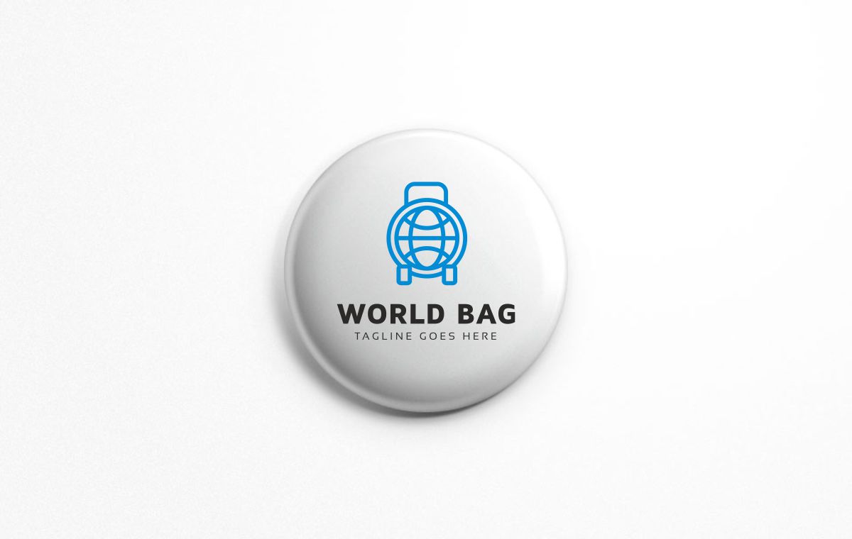 Download Шаблон логотипа "World Bag Logo Template" / World Bag Logo Template - Шаблон логотипа на тему графика aeroplane agency agent backpacker baggage bags booking business company consultant excursion flight fly hotel luggage plane planner pleisure tour tourist