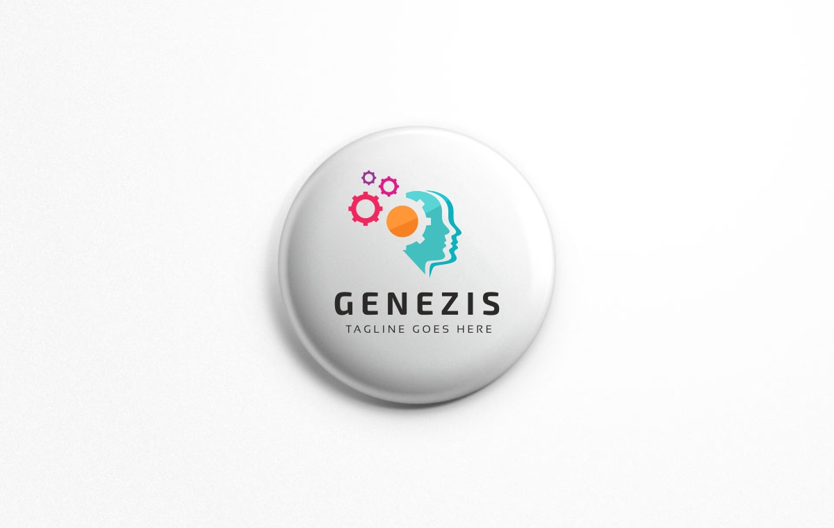 Download Шаблон логотипа "Genezis Logo Template" / Genezis Logo Template - Шаблон логотипа на тему графика brain gear cortex create creation geek head human intelligence mind idea ideas identity inteligence intellect logo intelligent media multimedia production