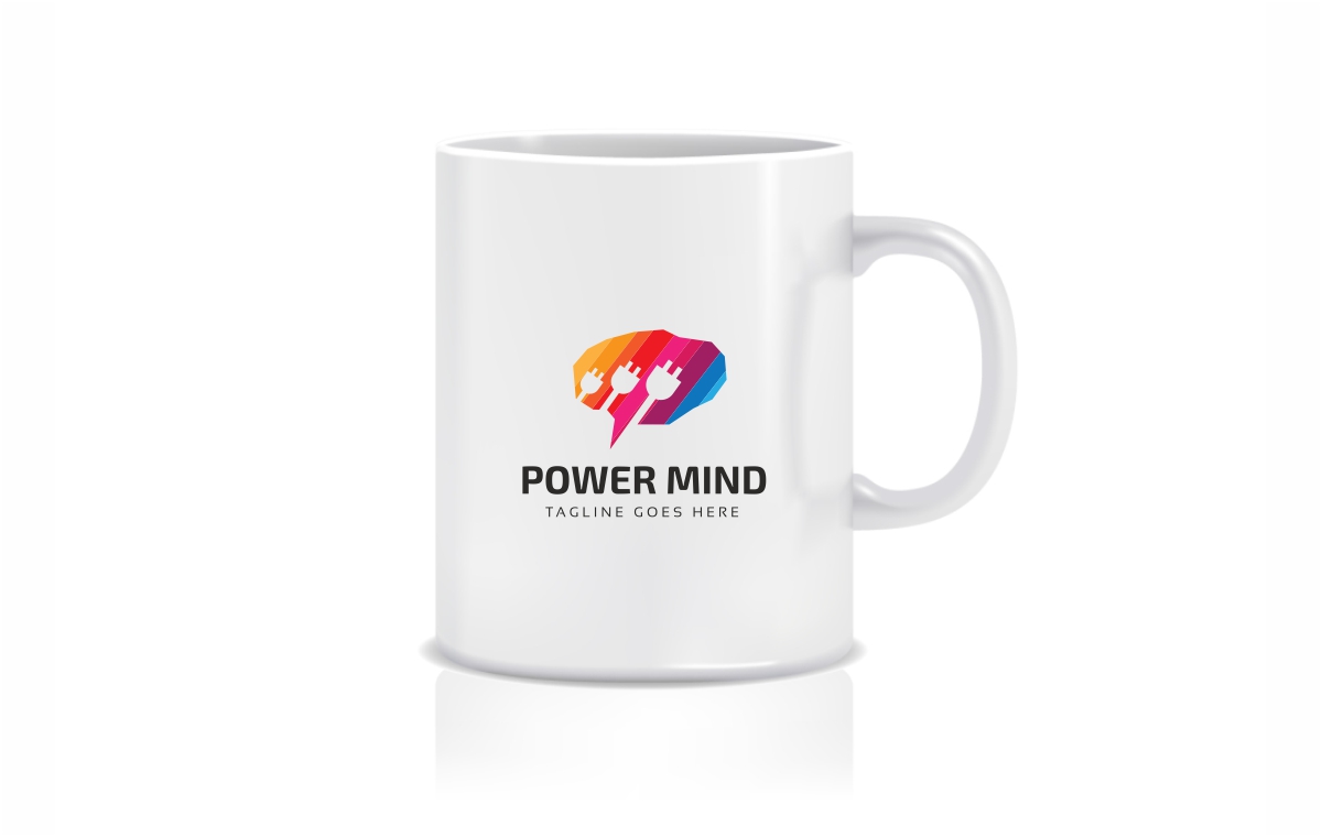 Download Шаблон логотипа "Power Mind Logo Template" / Power Mind Logo Template - Шаблон логотипа на тему графика brain brainstorm brand bussiness chat communication connect contact creative head idea innovation lamp light link minimal modern network people psd