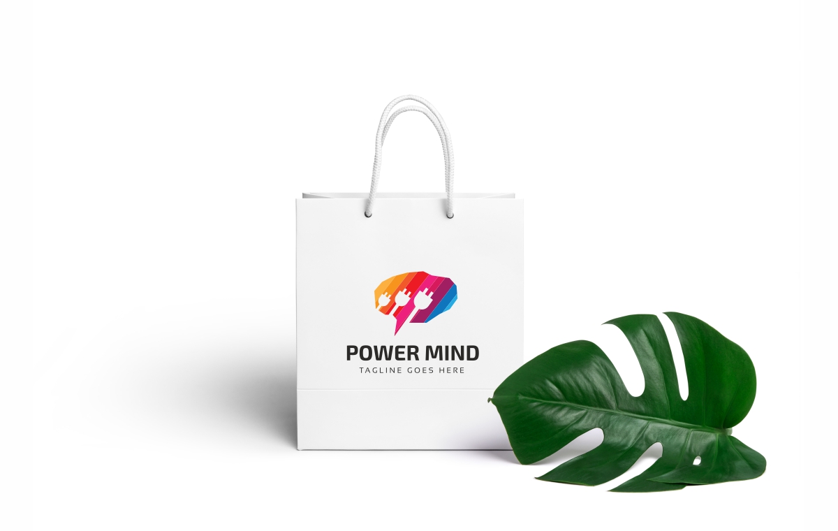 Download Шаблон логотипа "Power Mind Logo Template" / Power Mind Logo Template - Шаблон логотипа на тему графика brain brainstorm brand bussiness chat communication connect contact creative head idea innovation lamp light link minimal modern network people psd