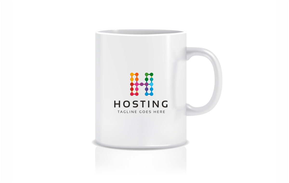 Download Шаблон логотипа "Hosting Logo Template" / Hosting Logo Template - Шаблон логотипа на тему графика broadcast company colorful creative media design digital app entertainment fashion h letter h logo internet mobile multimedia apps online
