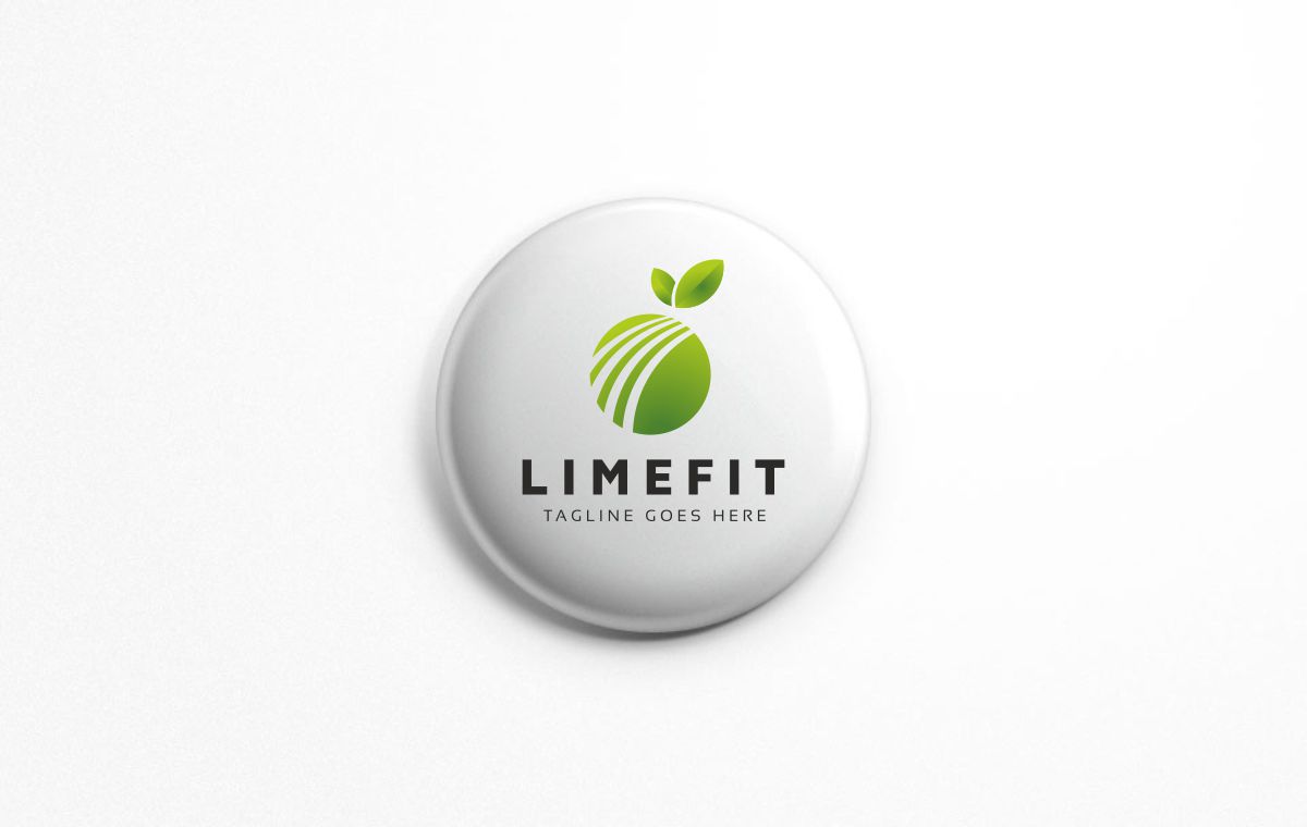Download Шаблон логотипа "Limefit Logo Template" / Limefit Logo Template - Шаблон логотипа на тему графика food fresh fruit green lime orange zest fit fitness