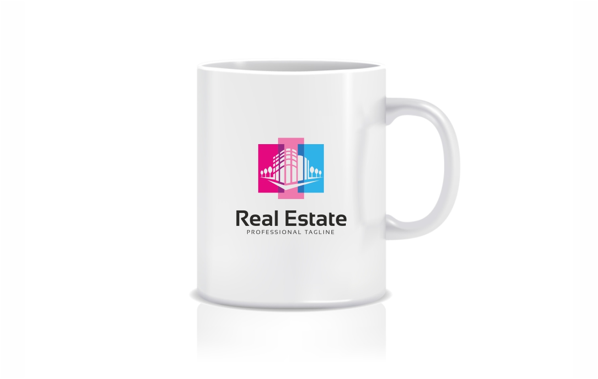 Download Шаблон логотипа "Real Estate - Logo Template" / Real Estate - Logo Template - Шаблон логотипа на тему графика abstract agency architecture brand build building business clean color colorful company construct construction design home house insurance logo logotype modern