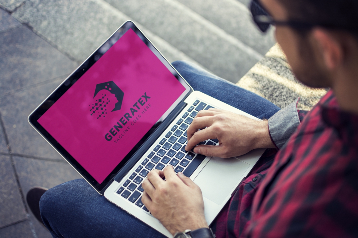 Download Шаблон логотипа "Generatex Logo Template" / Generatex Logo Template - Шаблон логотипа на тему графика artificial intelligence artist braintorm brand bright circular colorful creative creativity creator designer development diversity dots genetic genetical genius head human