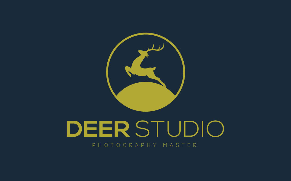 Download Шаблон логотипа "Deer Studio Logo Template" / Deer Studio Logo Template - Шаблон логотипа на тему графика sound studio design software apps deer point area horn goat garden forest impala industry and photography deer logo john deere