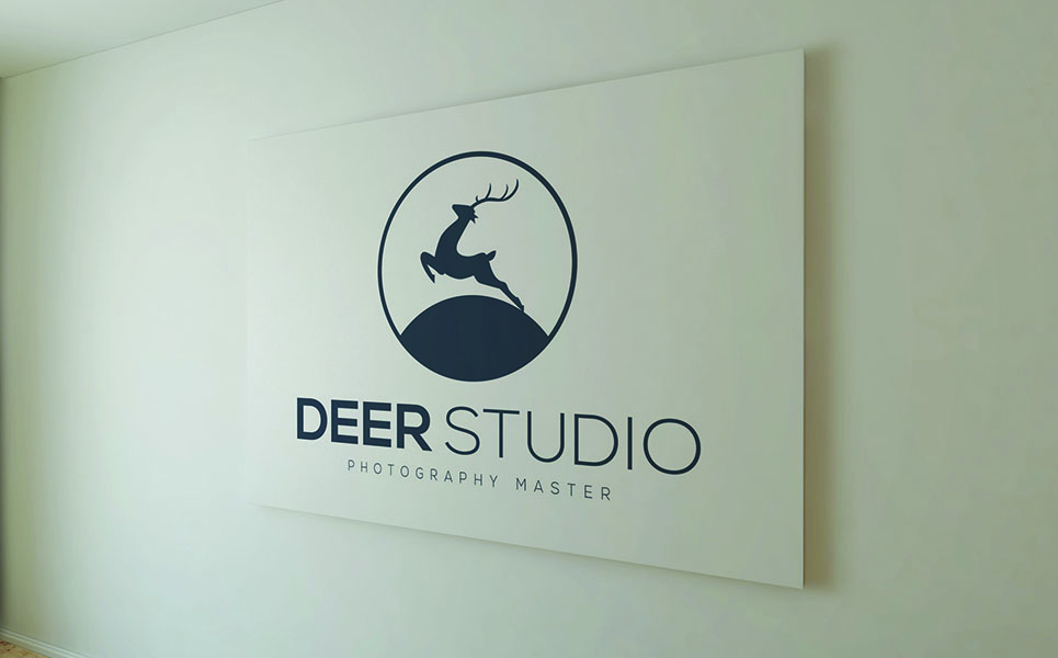 Download Шаблон логотипа "Deer Studio Logo Template" / Deer Studio Logo Template - Шаблон логотипа на тему графика sound studio design software apps deer point area horn goat garden forest impala industry and photography deer logo john deere