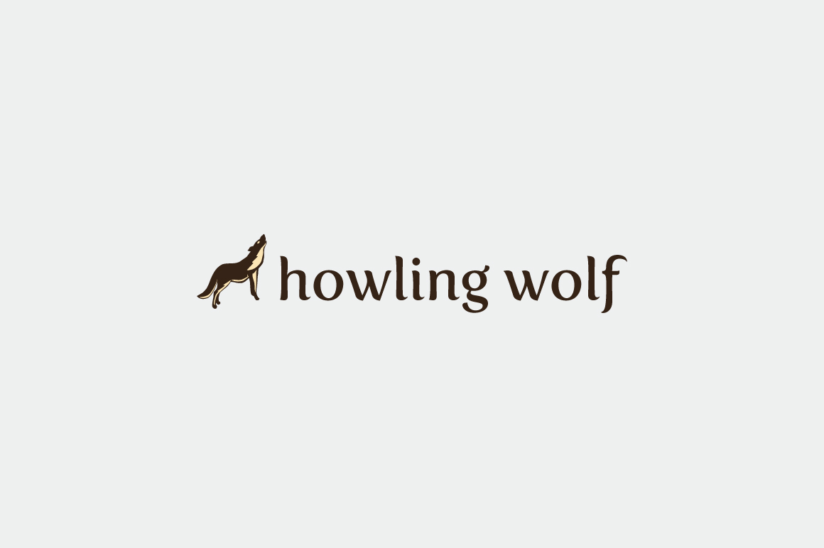 Download Шаблон логотипа "Howling Wolf Logo Template" / Howling Wolf Logo Template - Шаблон логотипа на тему графика howling wolf logo template moon hill night cafe badge ancient creature branding vector purple green red yellow blue pink orange