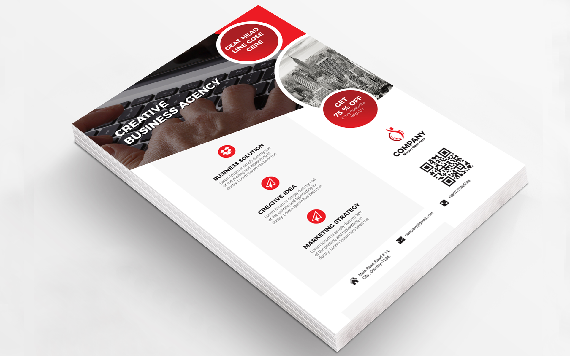 Download Фирменный стиль "Creative Thinking Business Flyer - Corporate Identity Template" / Creative Thinking Business Flyer - Corporate Identity Template - Фирменный стиль на тему графика abstract art artistic blue building computer corporate graph graphic green hi-quality id kit internet logo modern multimedia official photo play