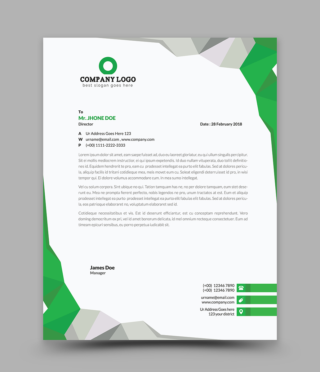 Download Фирменный стиль "Abstract Polygon Letterhead - Corporate Identity Template" / Abstract Polygon Letterhead - Corporate Identity Template - Фирменный стиль на тему графика clean colorful corporate creative editable elegant ipad letter modern pad print ready simple sleek stationery stylish bright business clear design
