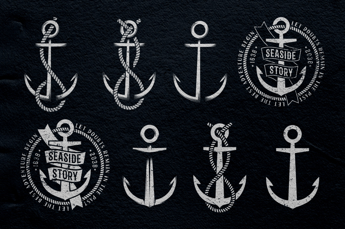 Download Иллюстрация "Anchor Logo Set - Illustration" / Anchor Logo Set - Illustration - Иллюстрация на тему графика emblem badge label illustration banner professional poster stamp ribbon symbol