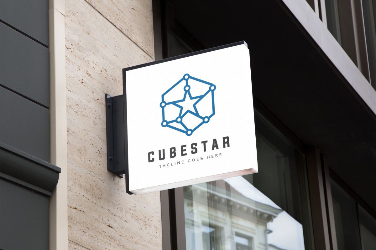 Download Шаблон логотипа "Cube Star Logo Template" / Cube Star Logo Template - Шаблон логотипа на тему графика brand branding business charity chat company connect connection corporate creative design gaming hand agency human internet media network online multimedia