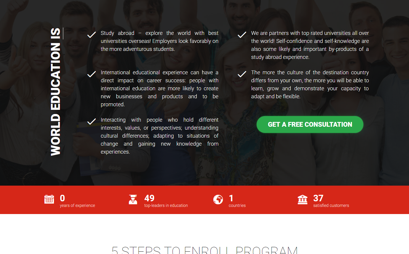 EDUSMART - Education Landing Page Template