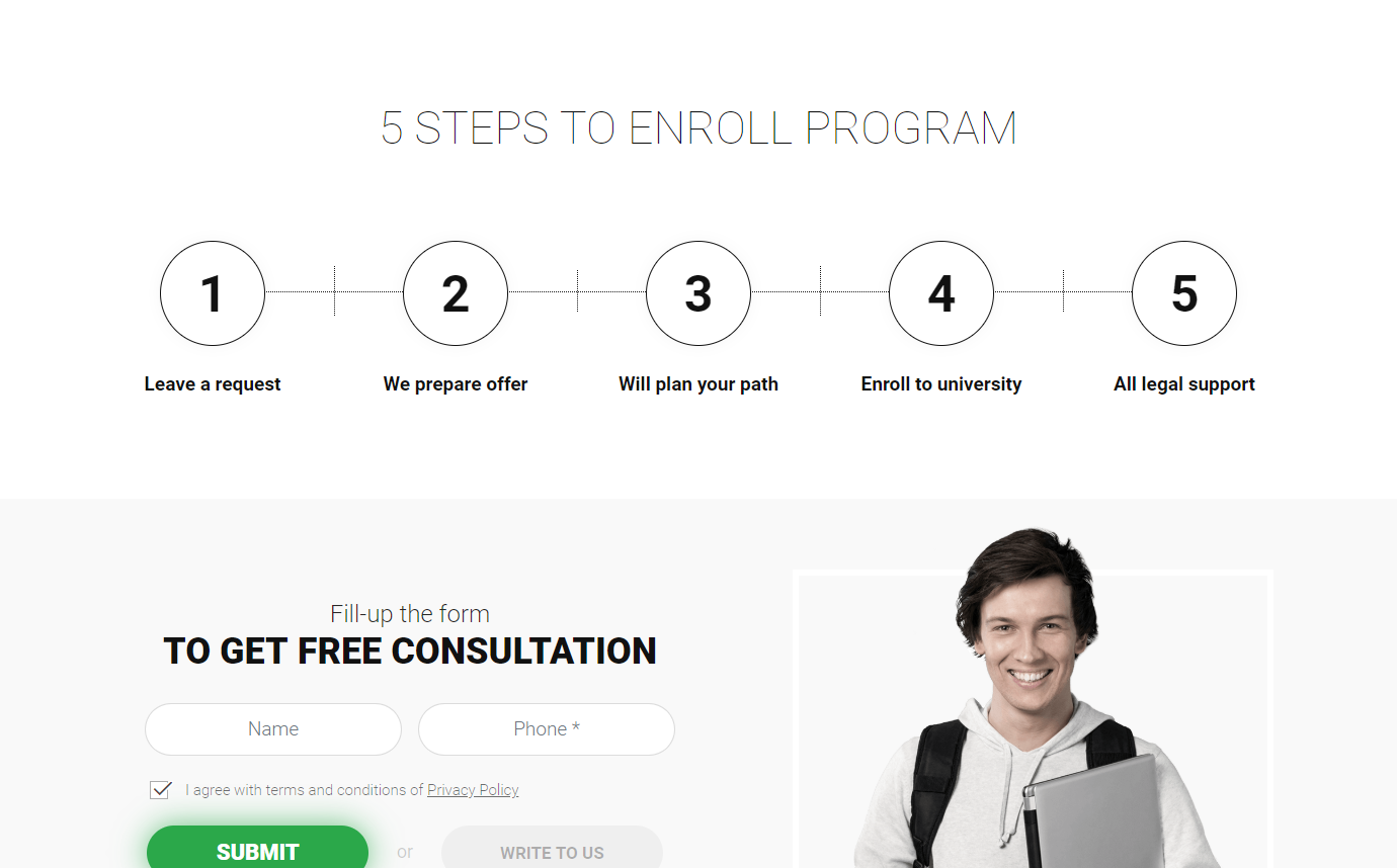 EDUSMART - Education Landing Page Template