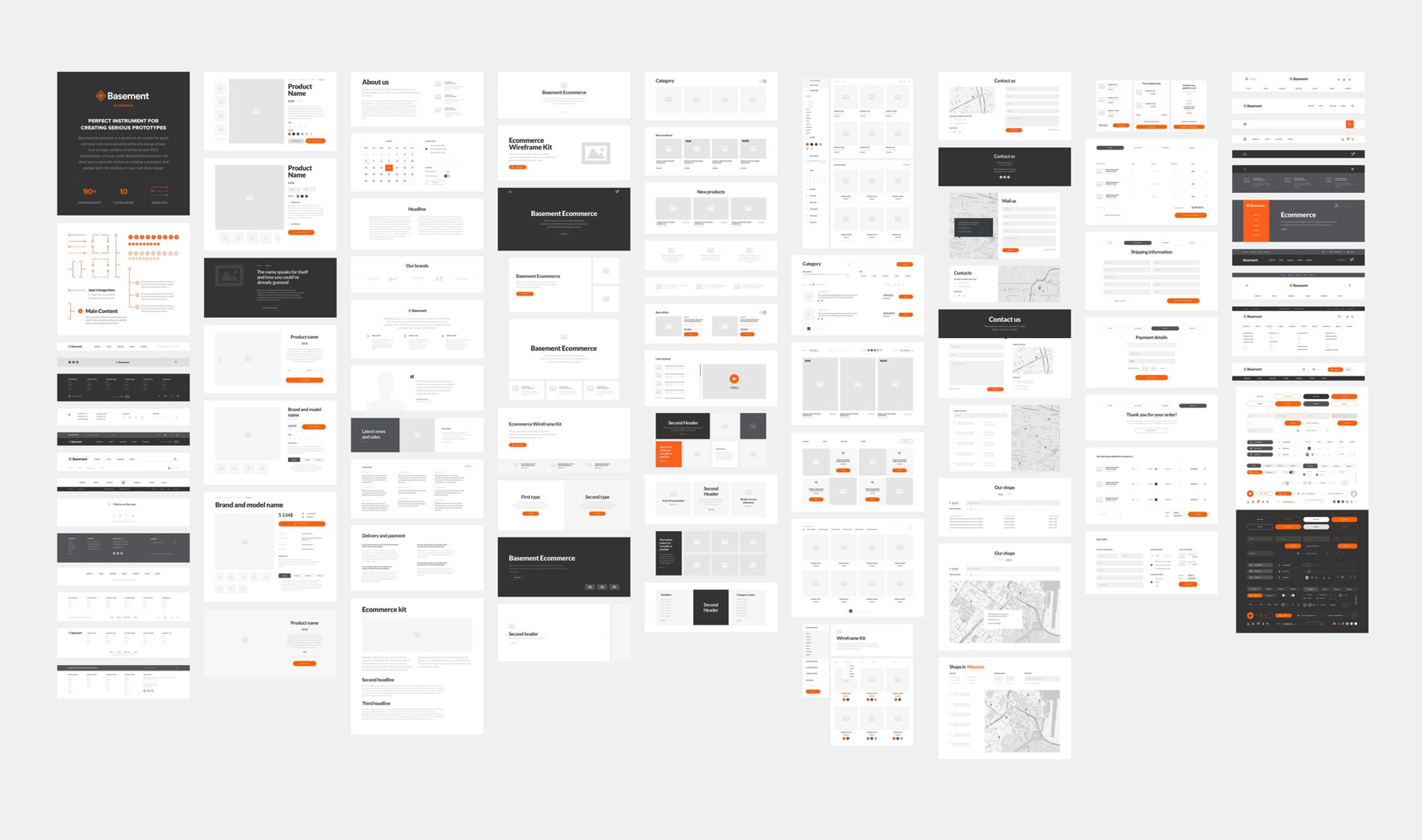 Download UI элементы "Web Design Starter Kit UI Elements" / Web Design Starter Kit UI Elements - UI элементы на тему графика 
