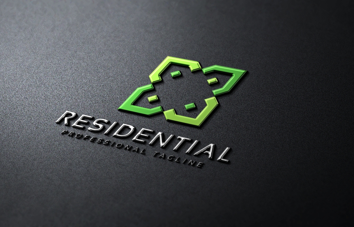 Download Шаблон логотипа "Residential Logo Template" / Residential Logo Template - Шаблон логотипа на тему графика building clarity clean clear contractor creative design developer development estate house housing invention logo logotype modern mortgage organized premium professional