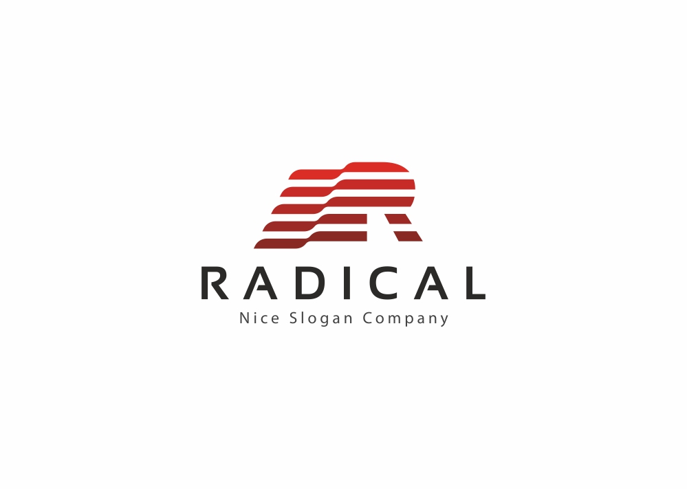 Download Шаблон логотипа "Radical Logo Template" / Radical Logo Template - Шаблон логотипа на тему графика alphabet brand business clean company duo tone elegant initial letter r line modern multi multiple professional r red ribbon