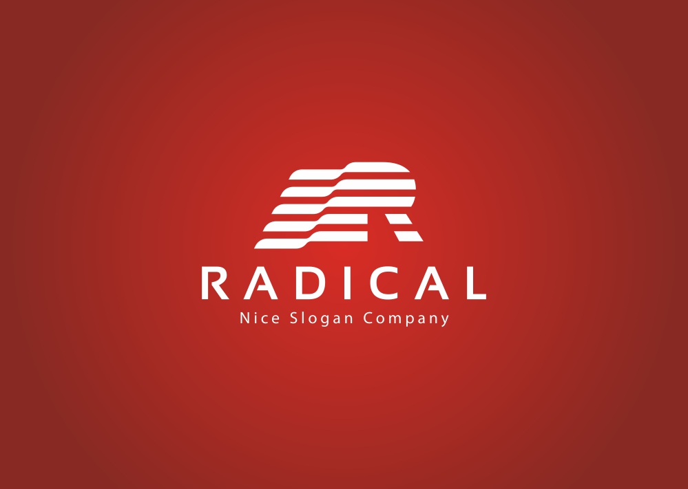 Download Шаблон логотипа "Radical Logo Template" / Radical Logo Template - Шаблон логотипа на тему графика alphabet brand business clean company duo tone elegant initial letter r line modern multi multiple professional r red ribbon