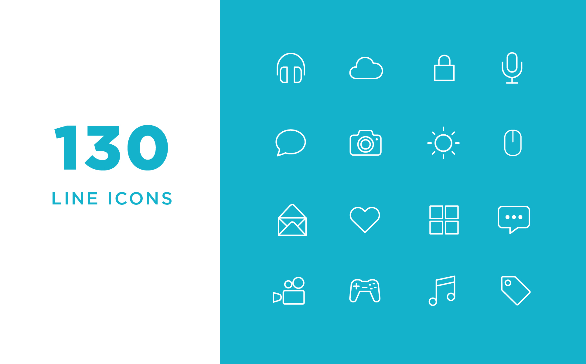 Download Набор иконок "Vector Line Icons and Font Set" / Vector Line Icons and Font Set - Набор иконок на тему графика vector line minimal minimalist icon icons cart checkout sound music office web media