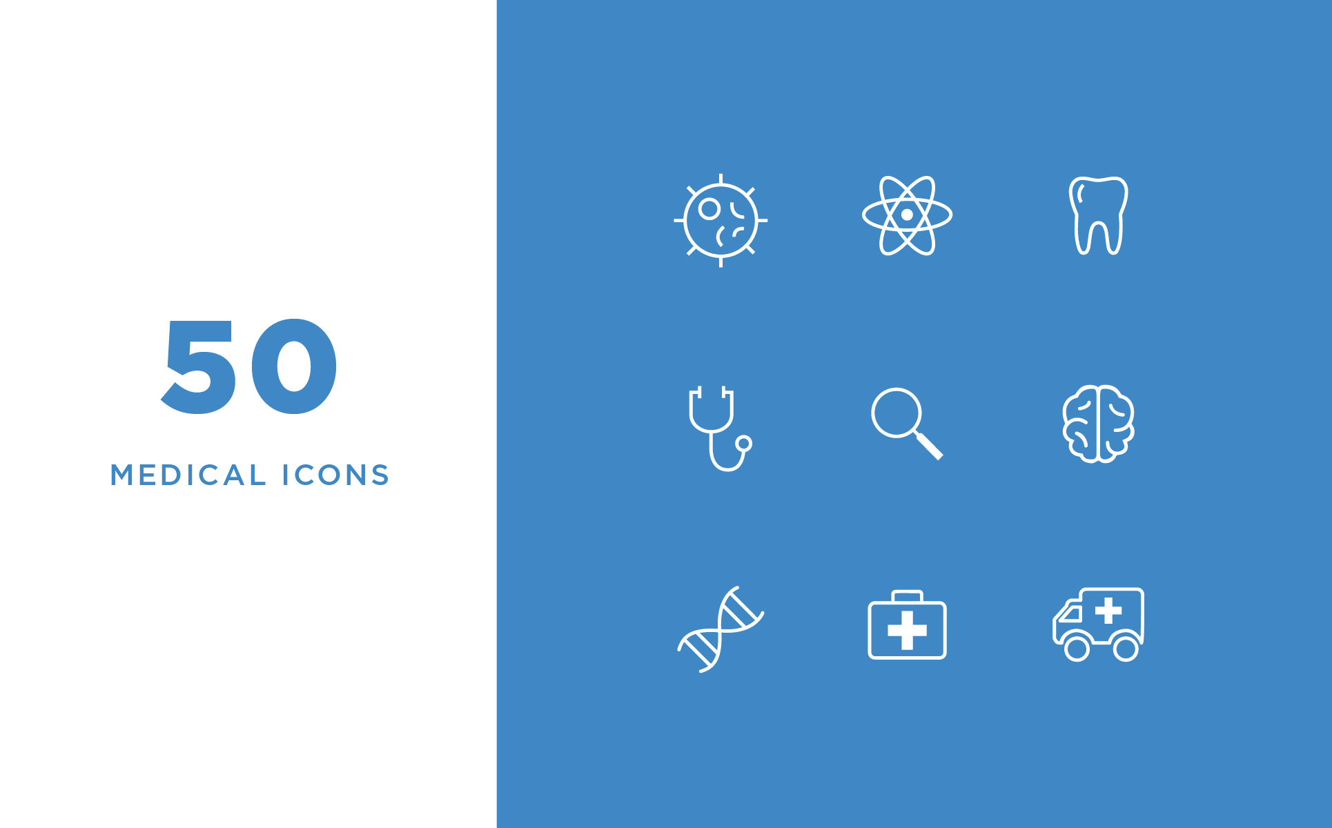 Download Набор иконок "Medical Line Icon Set" / Medical Line Icon Set - Набор иконок на тему аптека medical medicine health wellness nutrition dentist doctor icon icons line vector minimal heart hospital