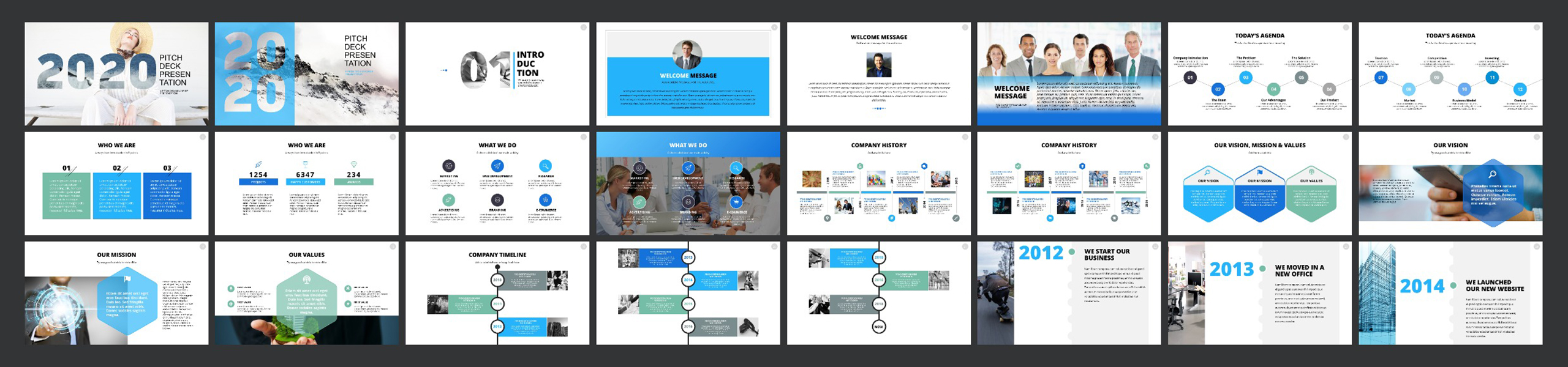 2020 Pitch Deck PowerPoint Template