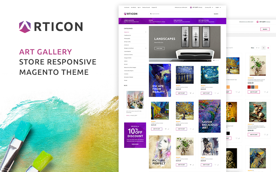 Articon - Art Gallery Store Magento Theme