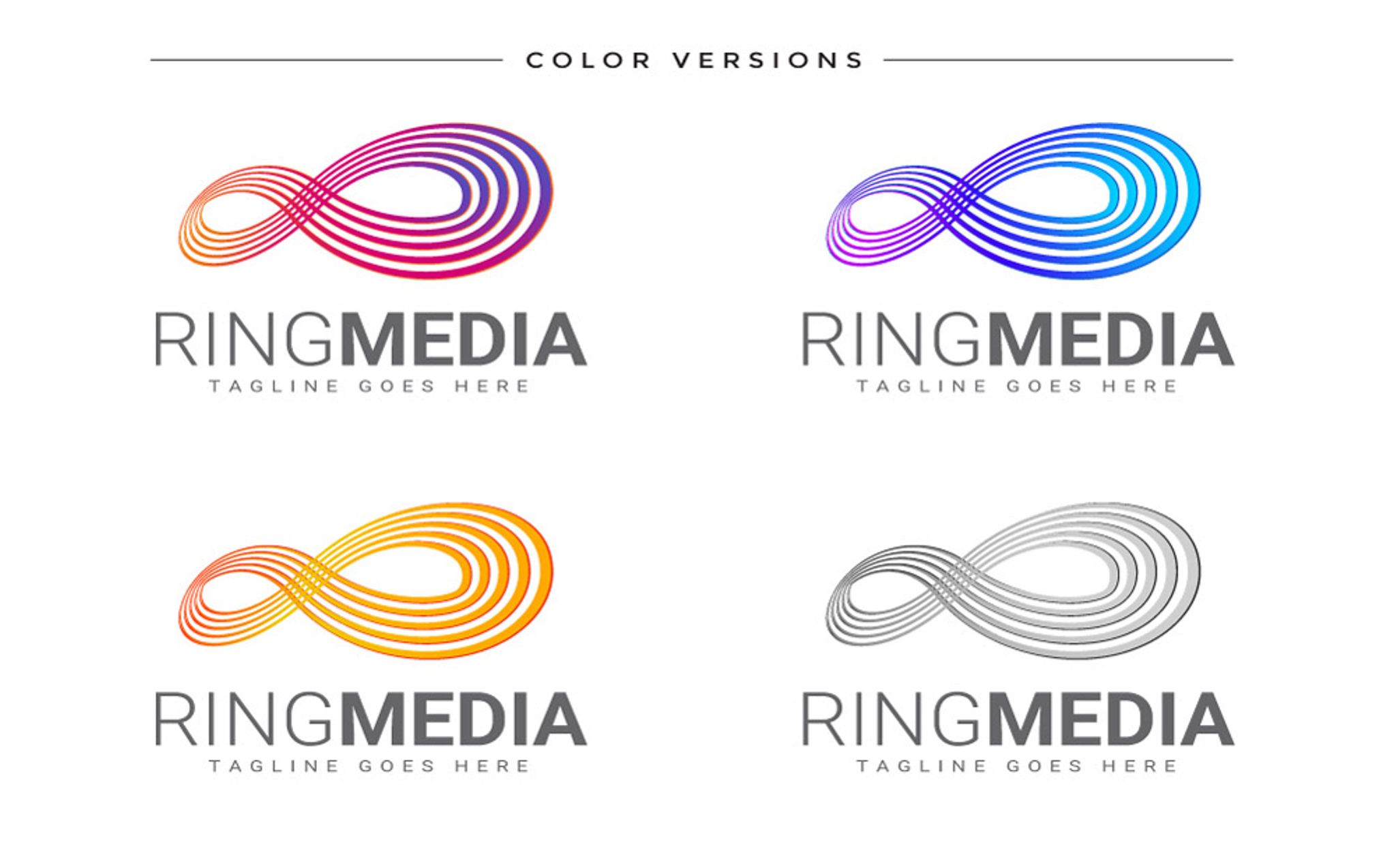 Download Шаблон логотипа "Ring Media - Logo Template" / Ring Media - Logo Template - Шаблон логотипа на тему графика ring media logo logotype loop developer digital internet technology unique data development icon mobile smartphone startup web app marketing software