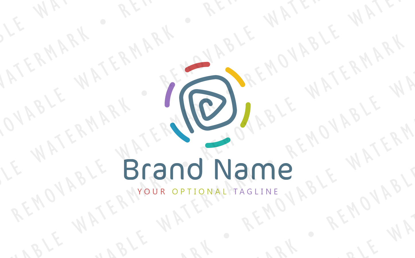 Download Шаблон логотипа "Ancient Rune Logo Template" / Ancient Rune Logo Template - Шаблон логотипа на тему графика community media circle colorful power abstract play ring ancient spiral mysterious vortex glyph rune ornament logo design template simple tribal