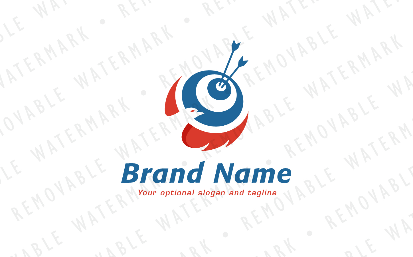 Download Шаблон логотипа "Travel Hunt Logo Template" / Travel Hunt Logo Template - Шаблон логотипа на тему графика globe travel global consulting eagle sport speed vacation bird target moon wings falcon hawk hunting archery destination logo design template