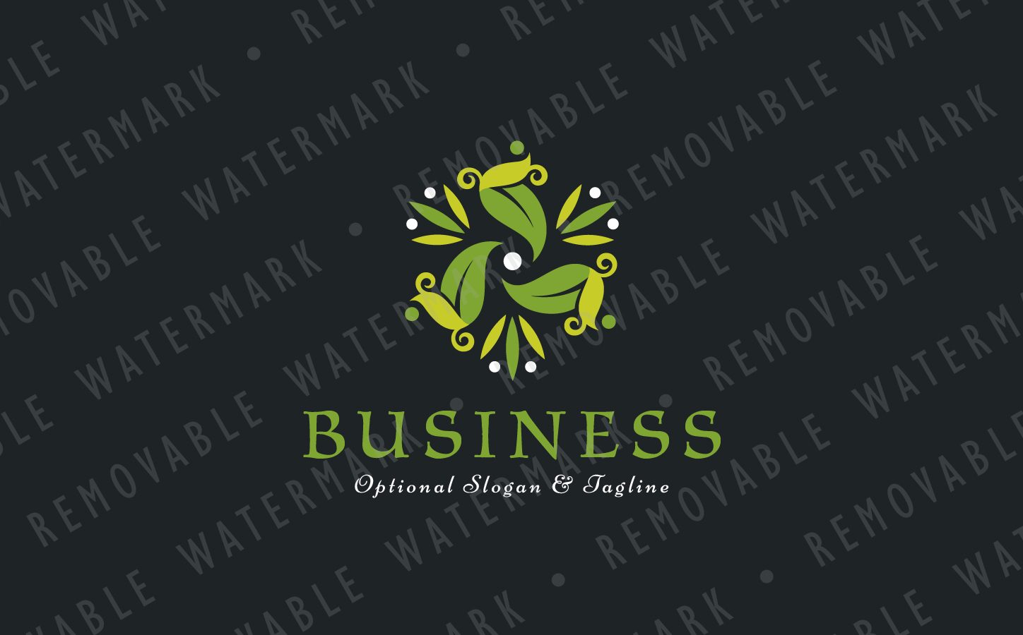 Download Шаблон логотипа "Abstract Leaf Transformation Logo Template" / Abstract Leaf Transformation Logo Template - Шаблон логотипа на тему графика green circle leaf organic transformation abstract flower ring decoration tea ornament blossom herb native marijuana garden spa logo design template