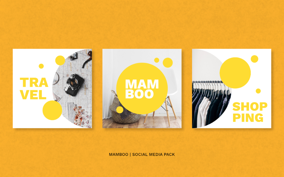 Download Шаблон для соцсетей "Mamboo Pack Social Media Template" / Mamboo Pack Social Media Template - Шаблон для соцсетей на тему графика instagram facebook twitter banner template sale media social background design vector fashion promotion stories instagramtemplates post story