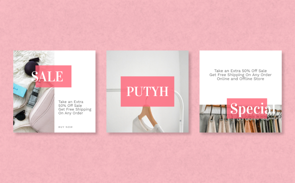 Download Шаблон для соцсетей "Putyh Pack Social Media Template" / Putyh Pack Social Media Template - Шаблон для соцсетей на тему графика instagram facebook twitter banner template sale media social background design vector fashion promotion stories instagramtemplates post story