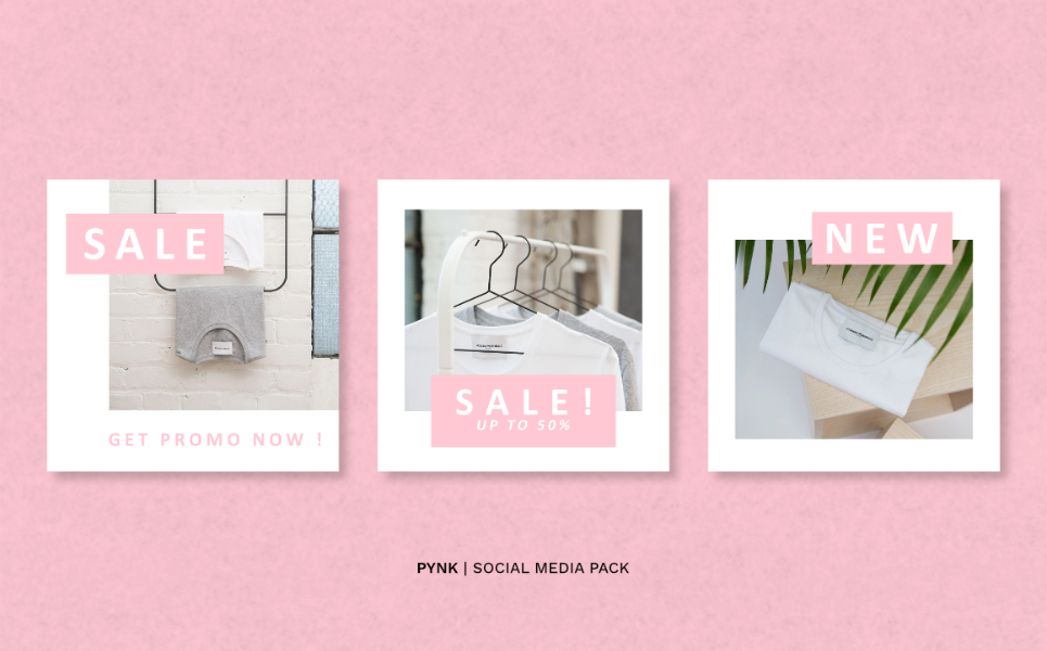 Download Шаблон для соцсетей "Pynk Pack Social Media Template" / Pynk Pack Social Media Template - Шаблон для соцсетей на тему графика instagram facebook twitter banner template sale media social background design vector fashion promotion stories instagramtemplates post story
