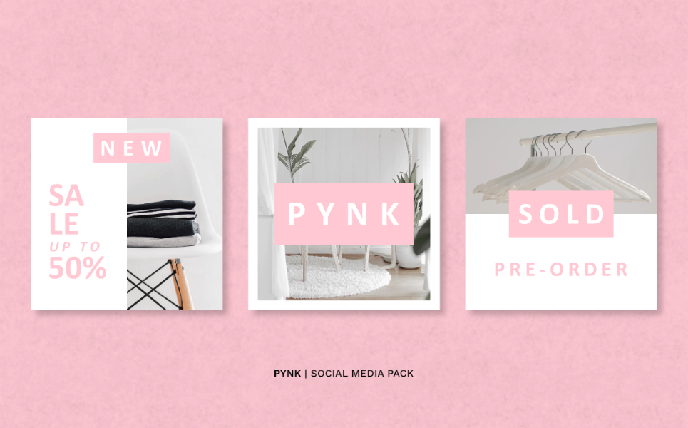 Download Шаблон для соцсетей "Pynk Pack Social Media Template" / Pynk Pack Social Media Template - Шаблон для соцсетей на тему графика instagram facebook twitter banner template sale media social background design vector fashion promotion stories instagramtemplates post story