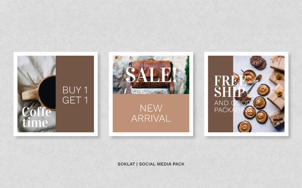 Download Шаблон для соцсетей "Soklat Pack Social Media Template" / Soklat Pack Social Media Template - Шаблон для соцсетей на тему графика instagram facebook twitter banner template sale media social background design vector fashion promotion stories instagramtemplates post story