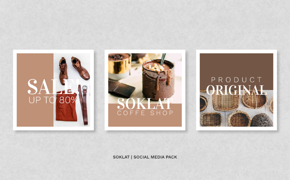 Download Шаблон для соцсетей "Soklat Pack Social Media Template" / Soklat Pack Social Media Template - Шаблон для соцсетей на тему графика instagram facebook twitter banner template sale media social background design vector fashion promotion stories instagramtemplates post story