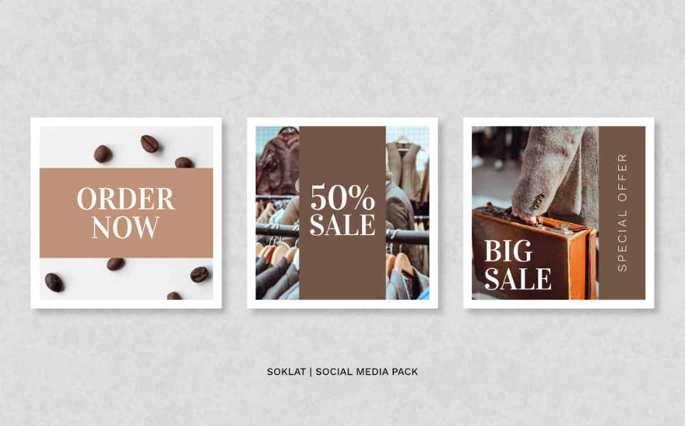 Download Шаблон для соцсетей "Soklat Pack Social Media Template" / Soklat Pack Social Media Template - Шаблон для соцсетей на тему графика instagram facebook twitter banner template sale media social background design vector fashion promotion stories instagramtemplates post story