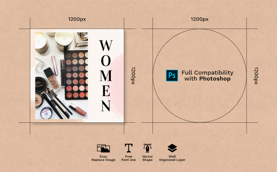 Download Шаблон для соцсетей "Blush Pack Social Media Template" / Blush Pack Social Media Template - Шаблон для соцсетей на тему графика instagram facebook twitter banner template sale media social background design vector fashion promotion stories instagramtemplates post story