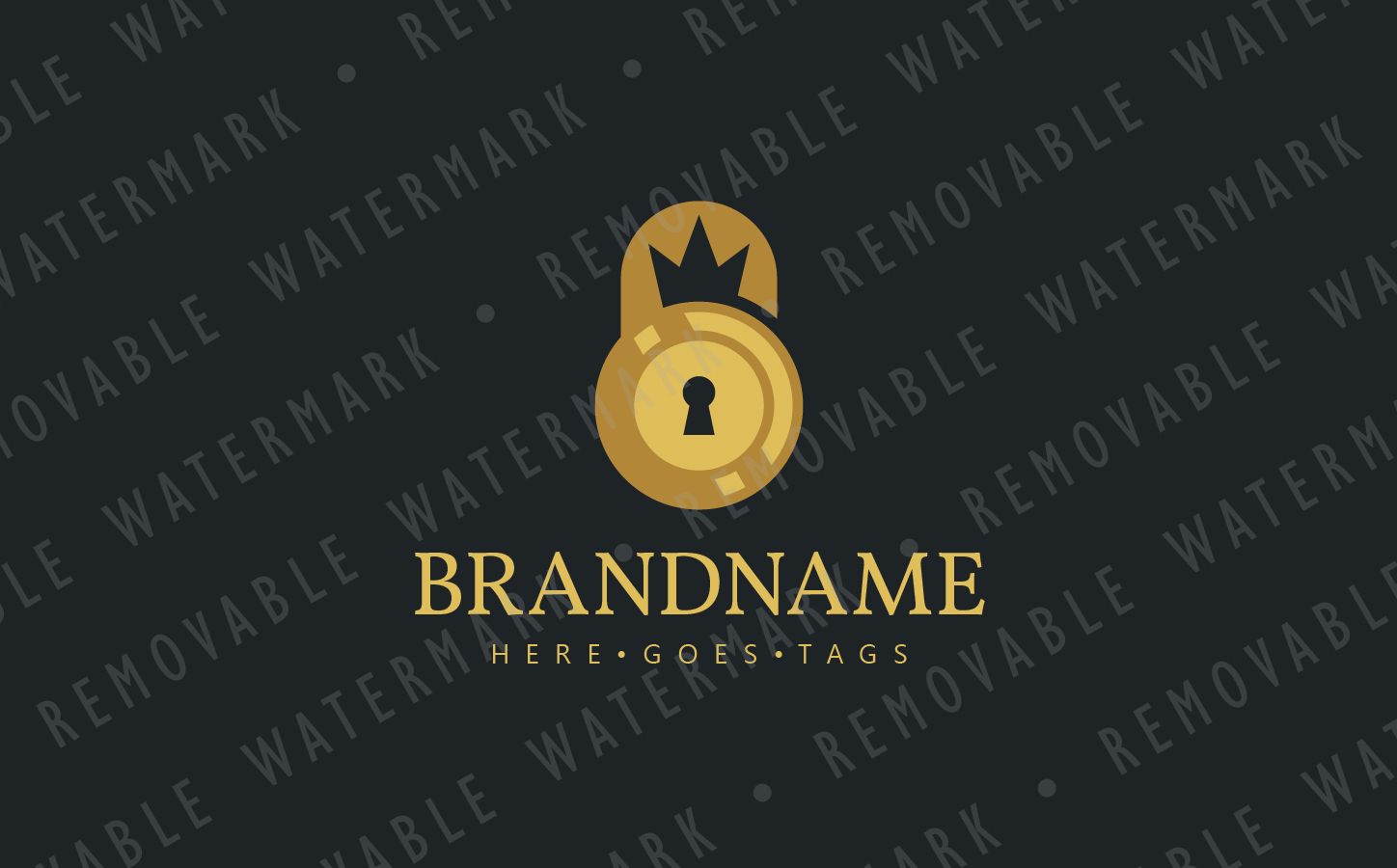 Download Шаблон логотипа "Crown Lock Logo Template" / Crown Lock Logo Template - Шаблон логотипа на тему графика data security key safe secure protection lock luxury storage crown king treasure secret warehouse padlock vault strongbox logo design template