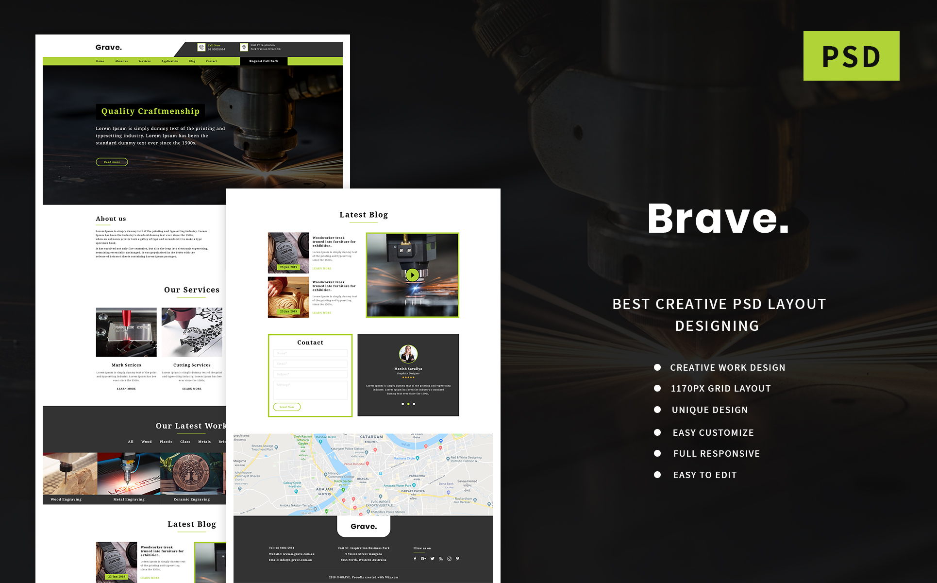 Brave PSD Template