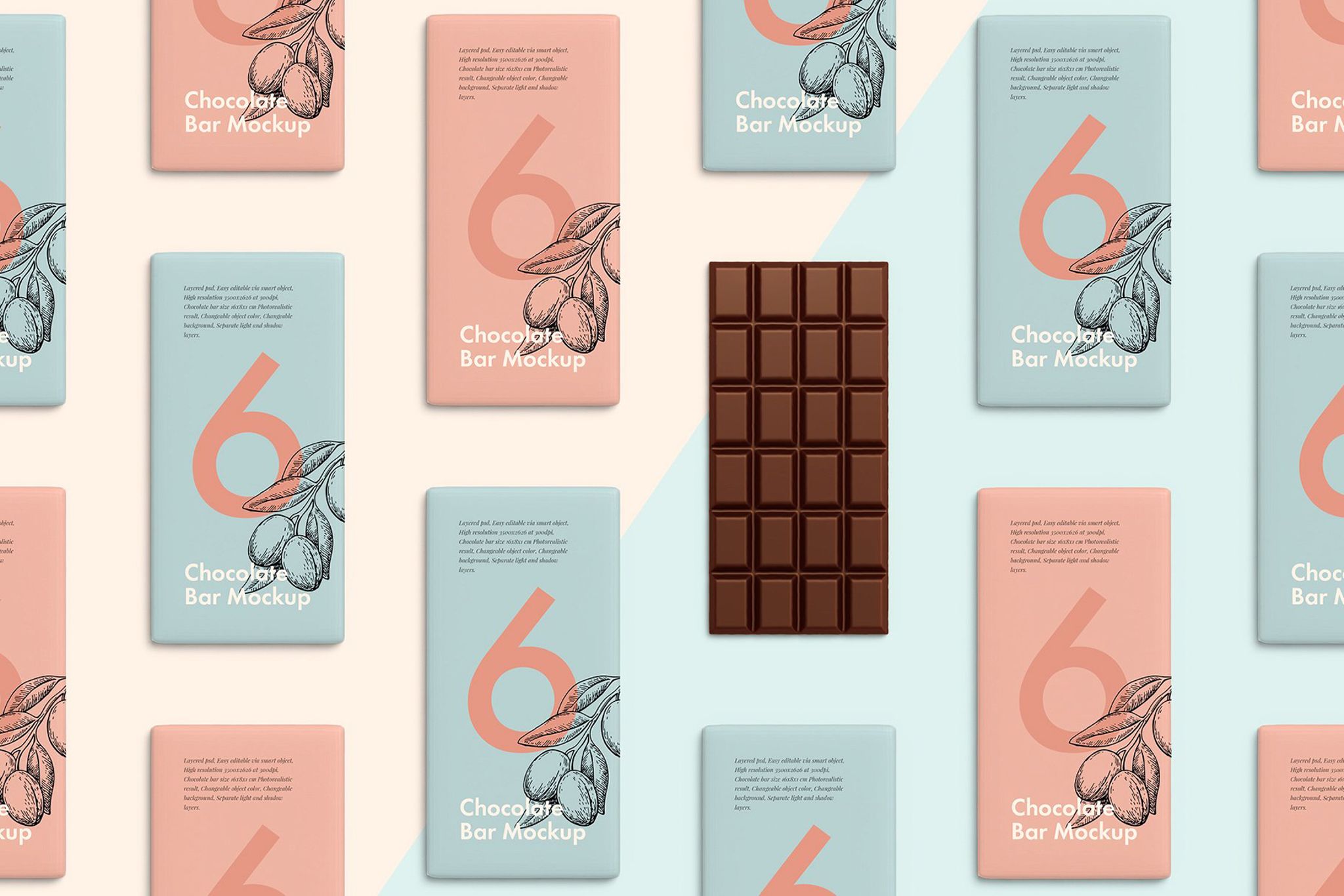 Download Мокап для продукта "Chocolate Bar product mockup" / Chocolate Bar product mockup - Мокап для продукта на тему графика mockup product food packaging choco chocolate package candy cacoa chocolates sweet bar mock-up grocery