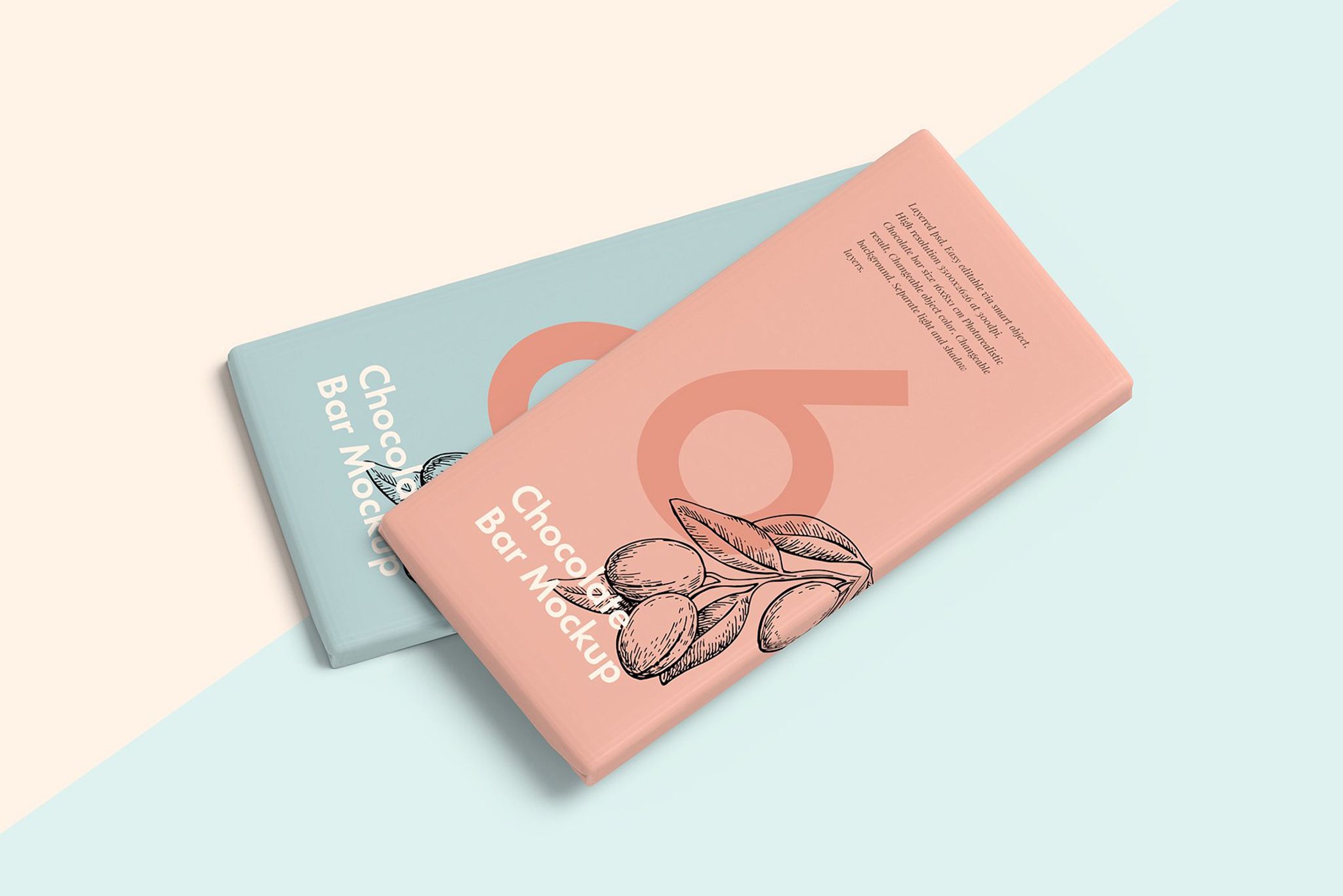 Download Мокап для продукта "Chocolate Bar product mockup" / Chocolate Bar product mockup - Мокап для продукта на тему графика mockup product food packaging choco chocolate package candy cacoa chocolates sweet bar mock-up grocery