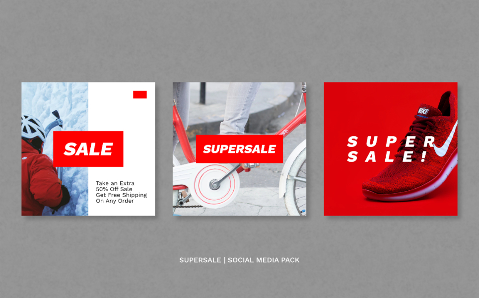 Download Шаблон для соцсетей "Supersale Pack Social Media Template" / Supersale Pack Social Media Template - Шаблон для соцсетей на тему графика instagram facebook twitter banner template sale media social background design vector fashion promotion stories instagramtemplates post story